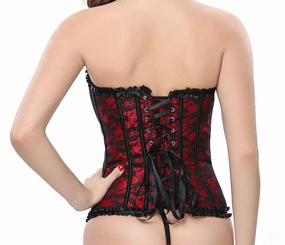 Espartilho Lingerie Floral 2 Anos De Garantia