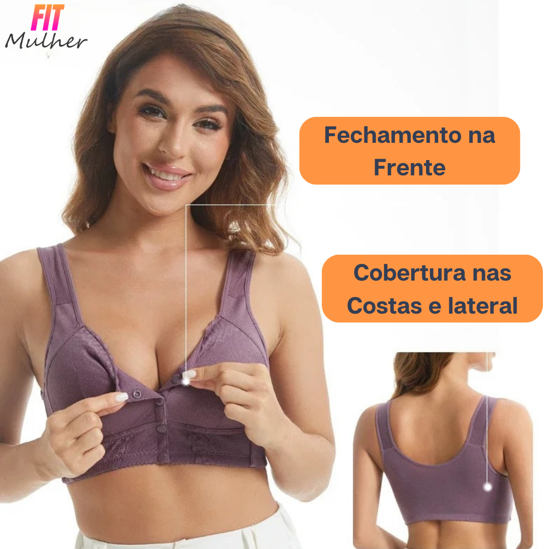 Compre 1 Leve 2: Sutiã Rendado Fechamento Frontal