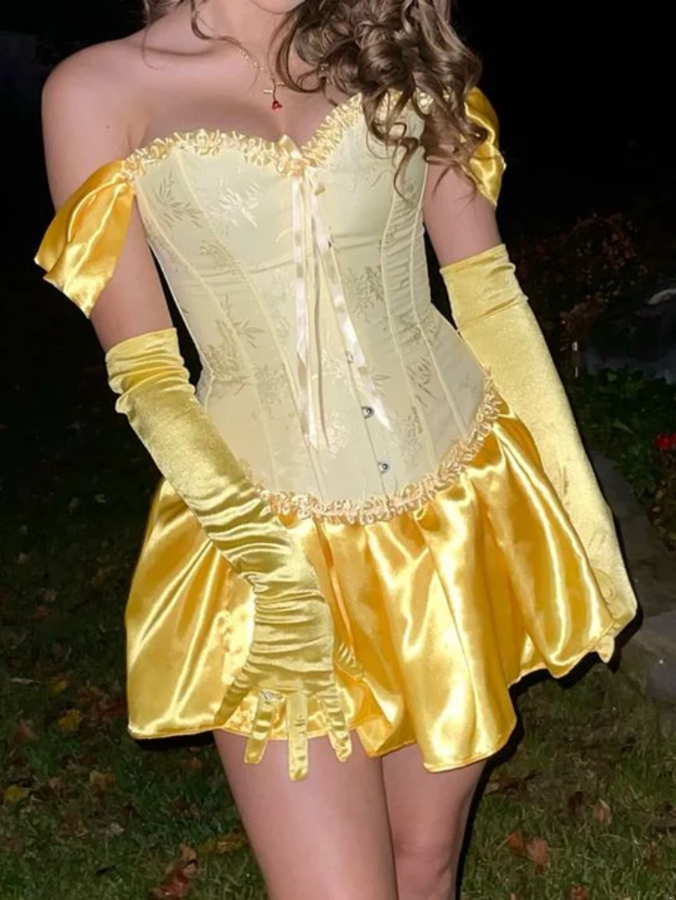 Conjunto: Espartilho Elegance Princesa Bela