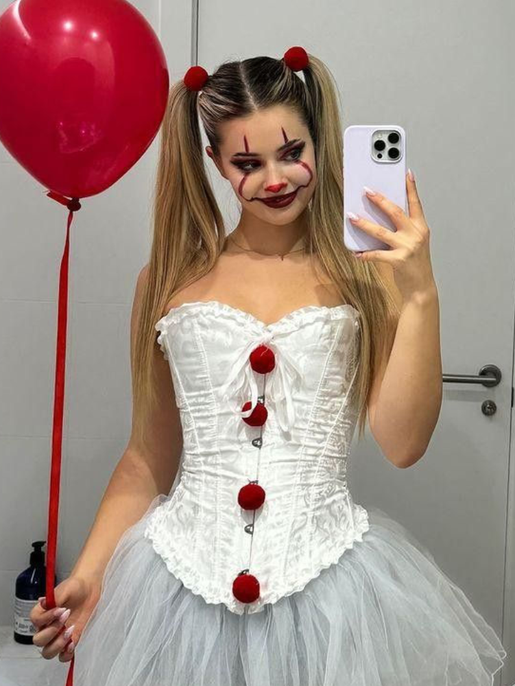 Conjunto: Espartilho Lingerie Palhaço