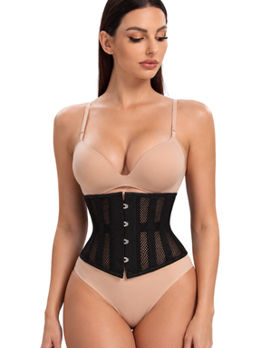 Espartilho Underbust Respirável com Barbatanas Dupla de Aço