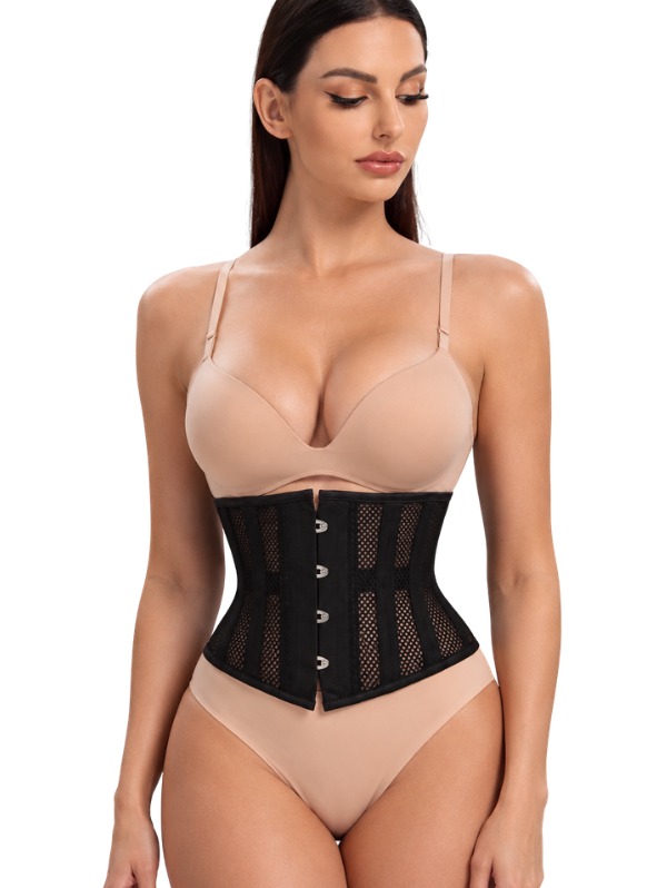 Espartilho Underbust Respirável com Barbatanas Dupla de Aço