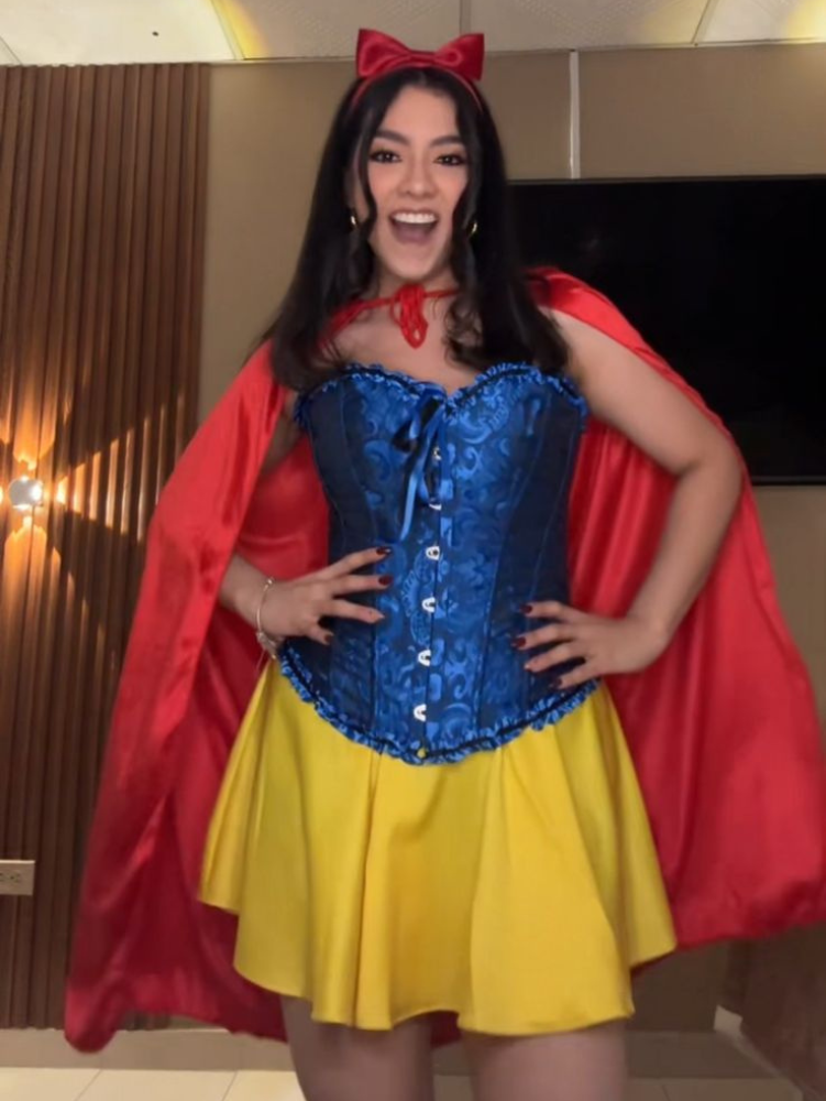 Conjunto: Espartilho Lingerie Branca de Neve