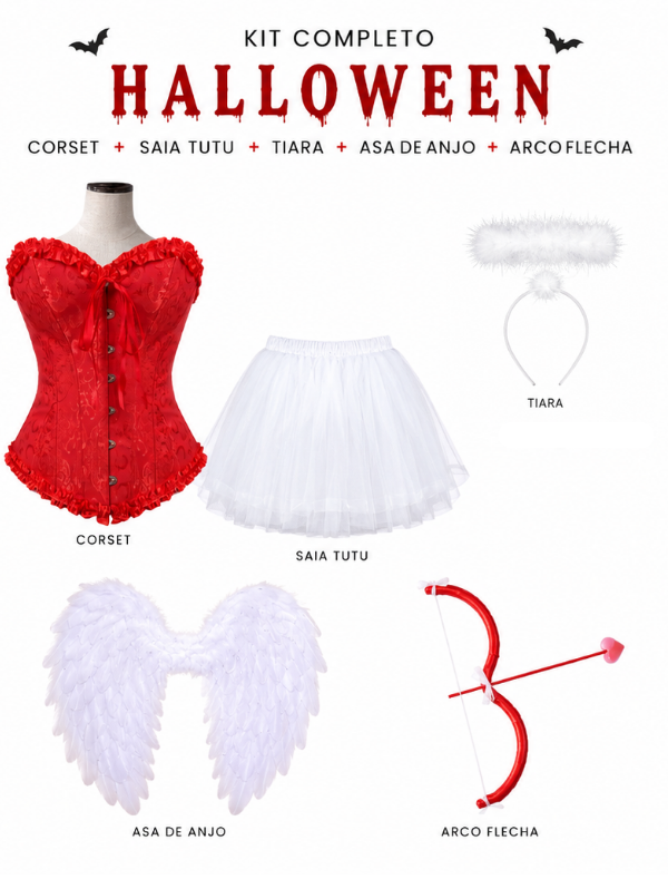 Conjunto: Espartilho Lingerie Cupido