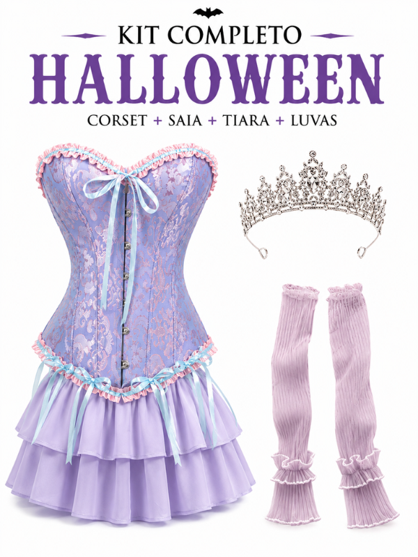 Conjunto: Espartilho Lingerie Rapunzel