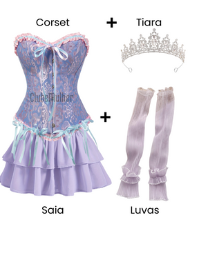 Conjunto: Espartilho Lingerie Rapunzel