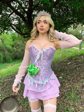 Conjunto: Espartilho Lingerie Rapunzel
