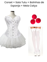 Conjunto: Espartilho Lingerie Palhaço