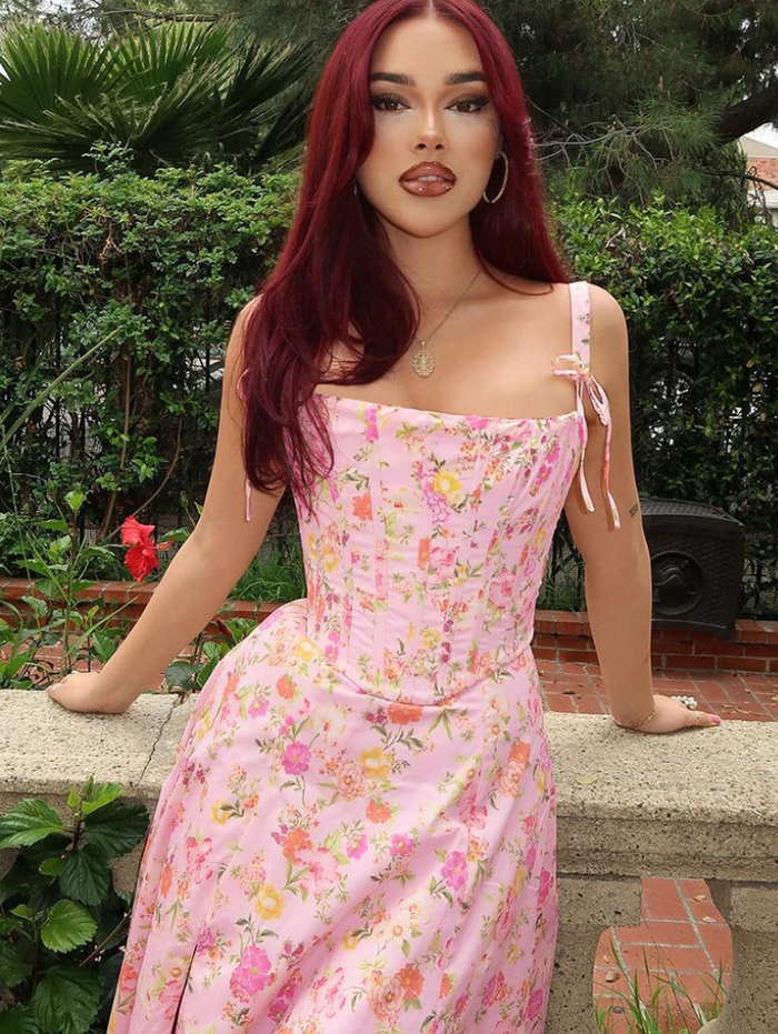 Vestido Corset floral V