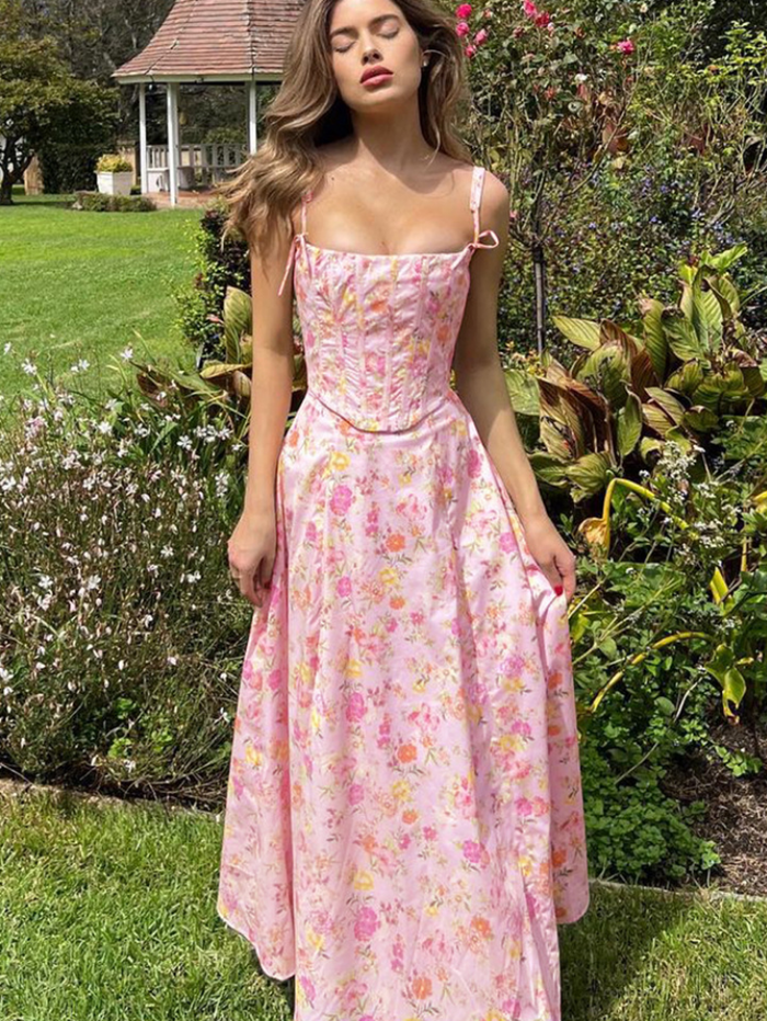 Vestido Corset floral V