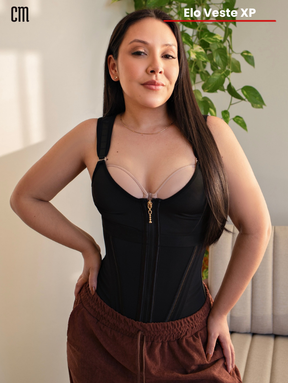 Cinta Modeladora Alta Compressão Overbust c/ Zíper