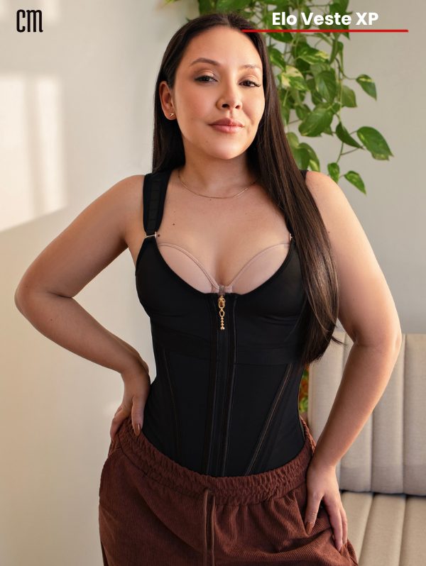 Cinta Modeladora Alta Compressão Overbust c/ Zíper