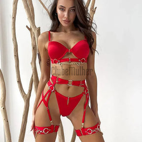 Conjunto Lingerie Boss Cinta Liga