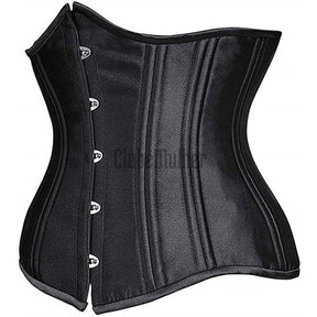 Long Torso Corset Underbust Corselet Gothic Bustier Top Hourglass Waist Shaper Lace Up Belly