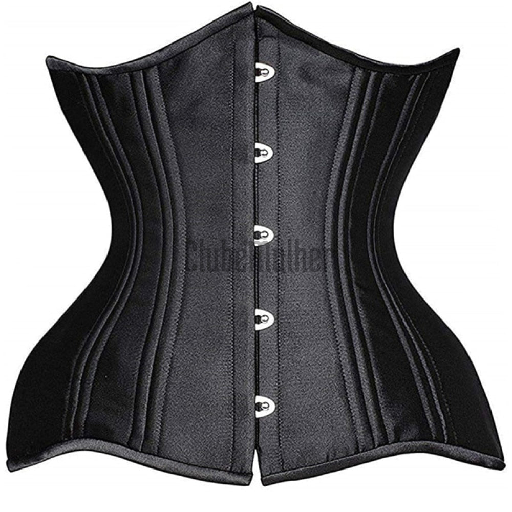 Long Torso Corset Underbust Corselet Gothic Bustier Top Hourglass Waist Shaper Lace Up Belly