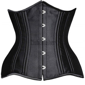 Long Torso Corset Underbust Corselet Gothic Bustier Top Hourglass Waist Shaper Lace Up Belly