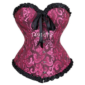 Espartilho Lingerie - Cores Exclusivas Rose Black / Xp 2 Anos De Garantia