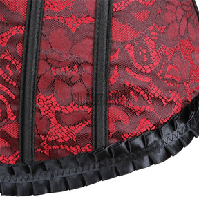 Sexy Overbust Corsets And Bustiers Zipper Front Vintage Floral Victorian Costume Corset Lingerie Top