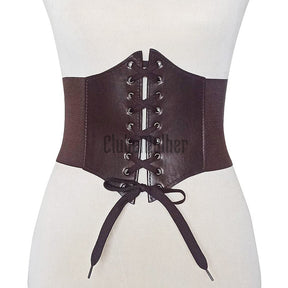 Espartilho Steampunk - Cinta Corset Elástico Café / G (70-95 Cm) Cintura 2 Anos De Garantia