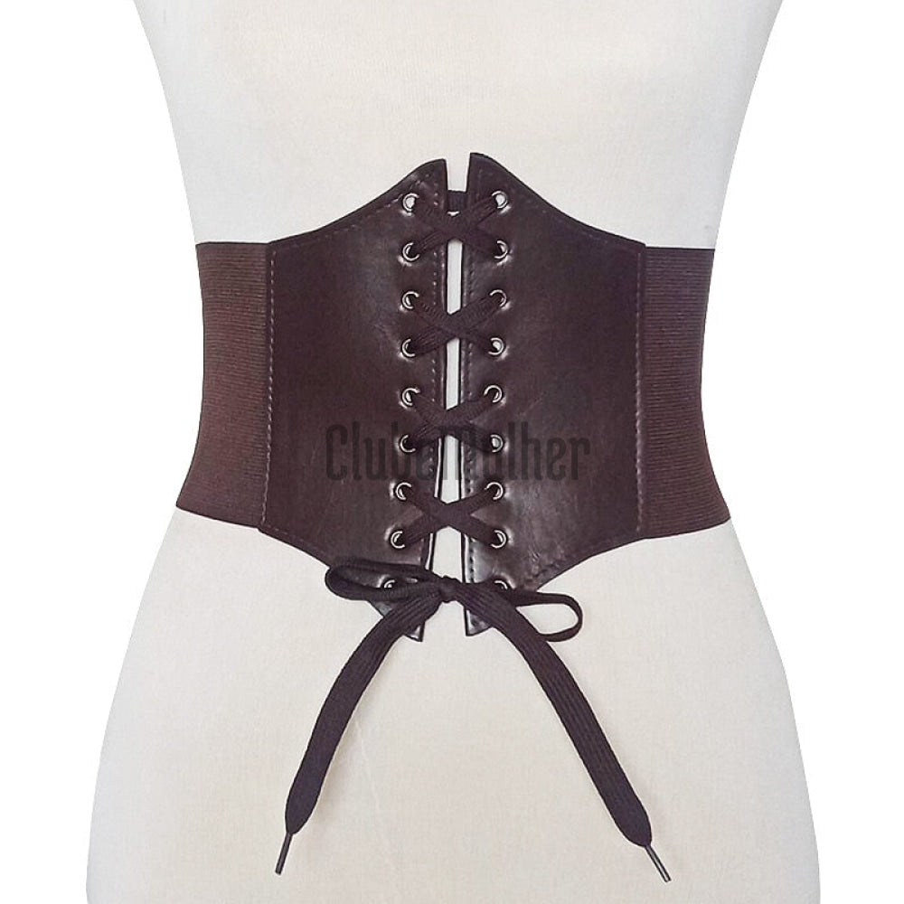 Espartilho Steampunk - Cinta Corset Elástico Café / M (60-80 Cm) Cintura 2 Anos De Garantia