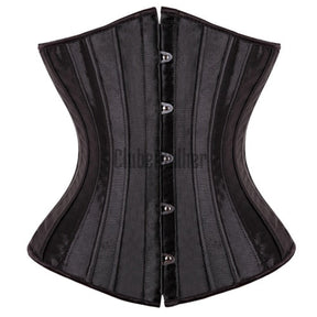 Espartilho Underbust Premium Com Barbatanas De Aço Preto / M 2 Anos Garantia