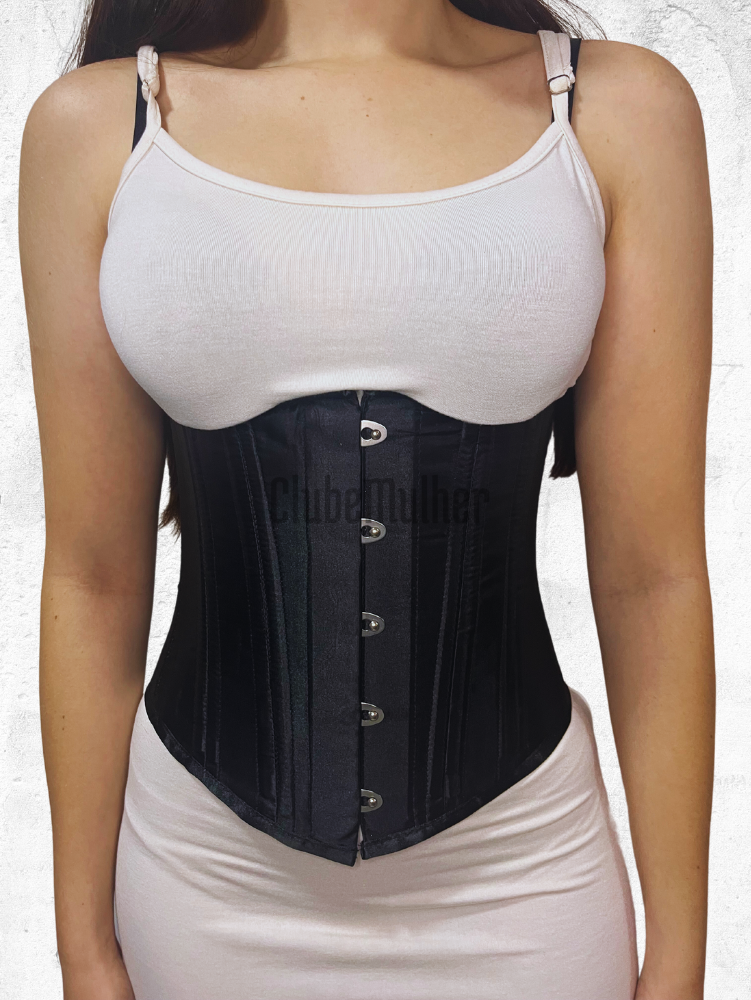 Espartilho Underbust Premium Com Barbatanas Dupla De Aço