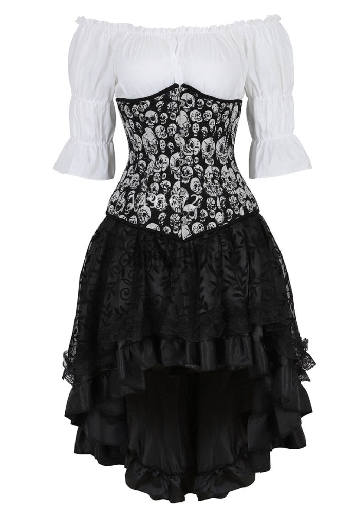 Sapubonva Corset Dress Bustiertop And Skirt Set Tutu Corselet Victorian Women Sexy Plus Size Costume