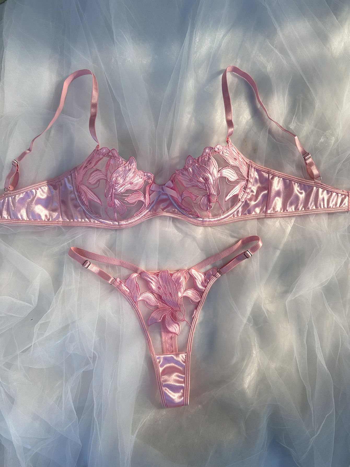 Conjunto Lingerie Flor de Seda