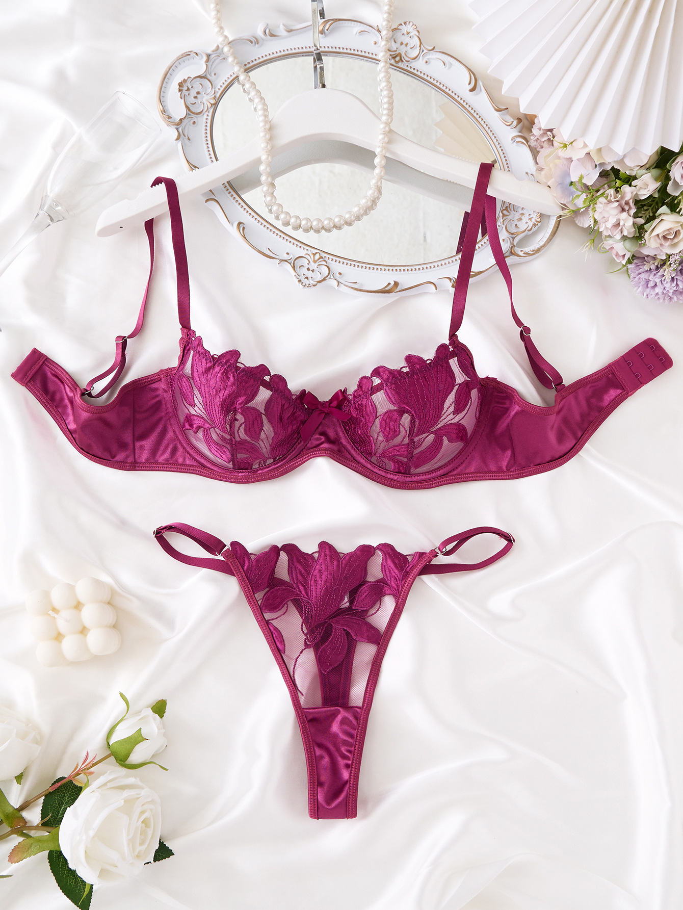 Conjunto Lingerie Flor de Seda