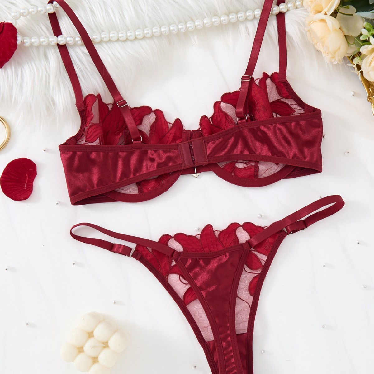 Conjunto Lingerie Flor de Seda