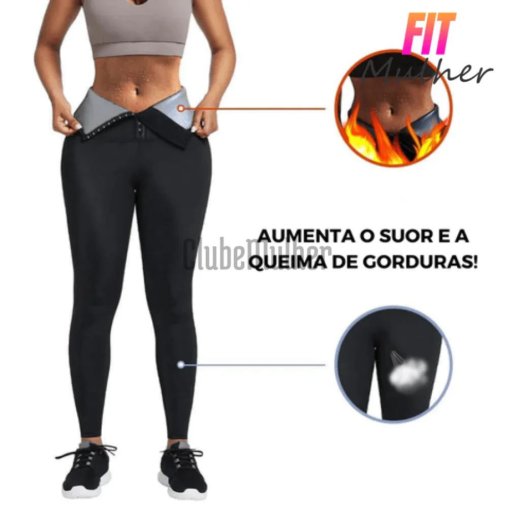 Liquidação Relâmpago (Último Dia) - Leg Efeito Sauna Modela Cintura Queima Calorias Pochete E Ideal